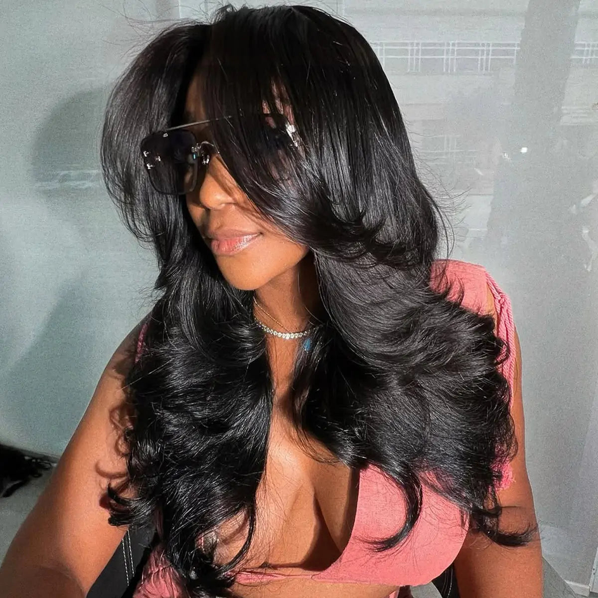 Put On & Go Wig Butterfly Haircut Pop Layers Loose Wave Wig 5×5 Glueless Wig