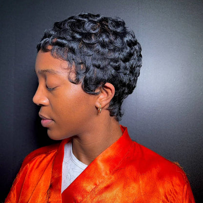 Elle Vane Glueless Full Lace Wave Short Pixie Cut Wig