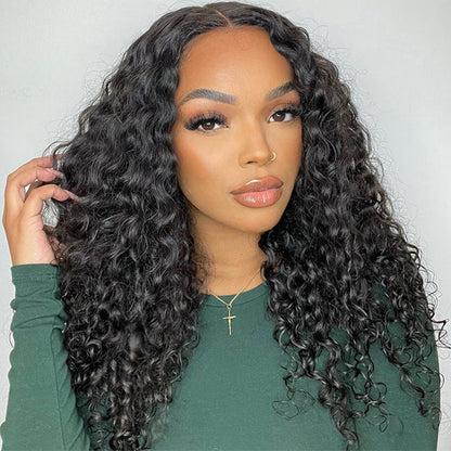 5X5 HD Lace Deep Wave Glueless Pre Cut Lace Wig