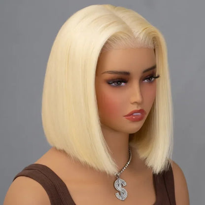 613 Blonde Bob Wig Straight 13×4 HD Lace Wig