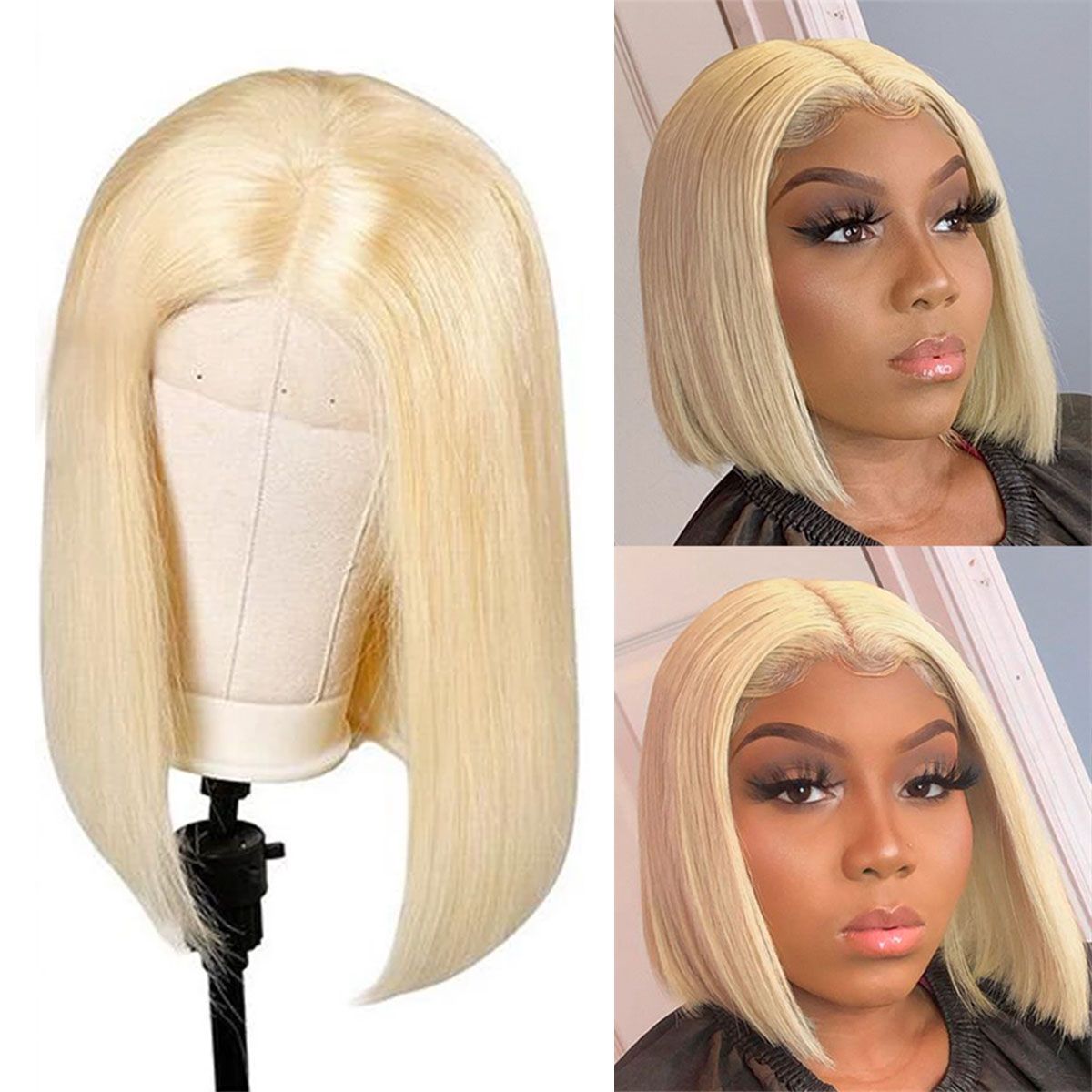 613 Blonde Bob Wig Straight 13×4 HD Lace Wig