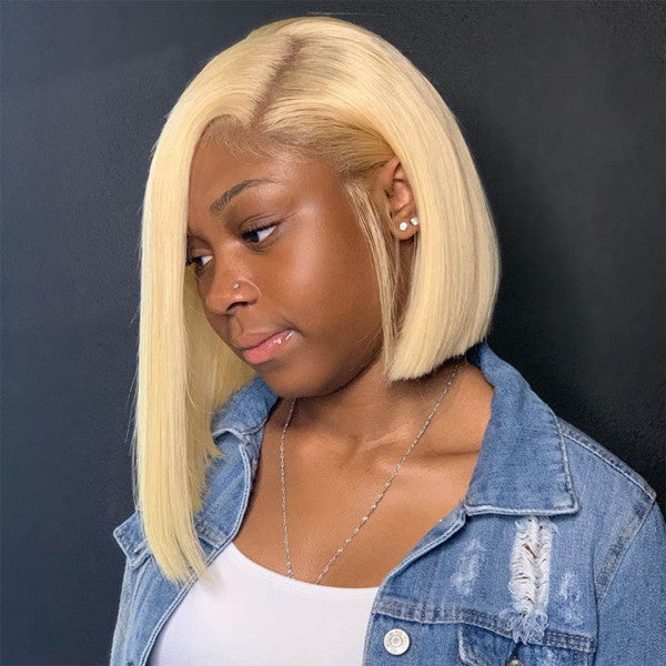 613 Blonde Bob Wig Straight 13×4 HD Lace Wig