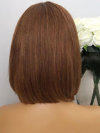 Elle Vane Gradient Brown Straight Bob 13x4 Lace Front Human Hair Wig