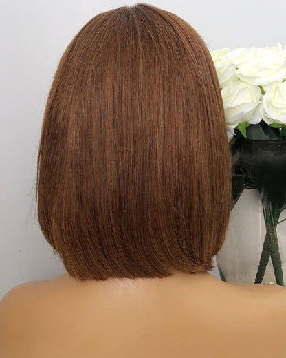 13x4 Lace Gradient Brown Straight Bob Wig