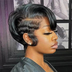 Elle Vane Natural Realistic Full Lace Side Parted Pixie Wig