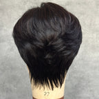 Elle Vane Put On & Go Glueless Black Side Bangs Pixie Cut Wig