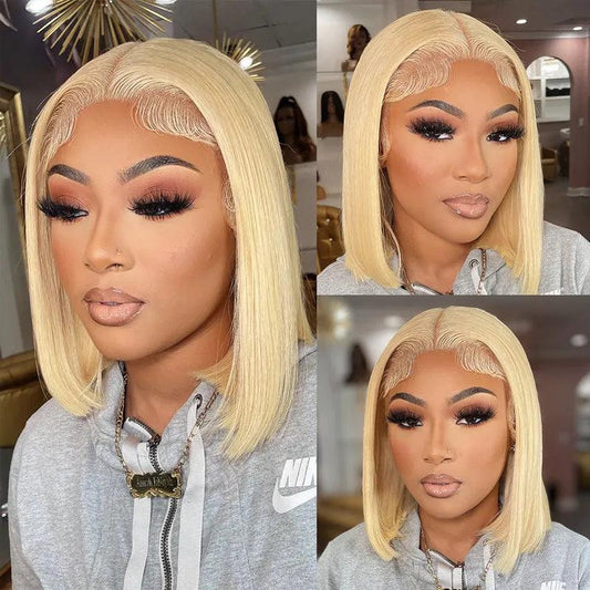 13x4 Lace Wig 613  Bob Wig Straight Human Hair Wigs