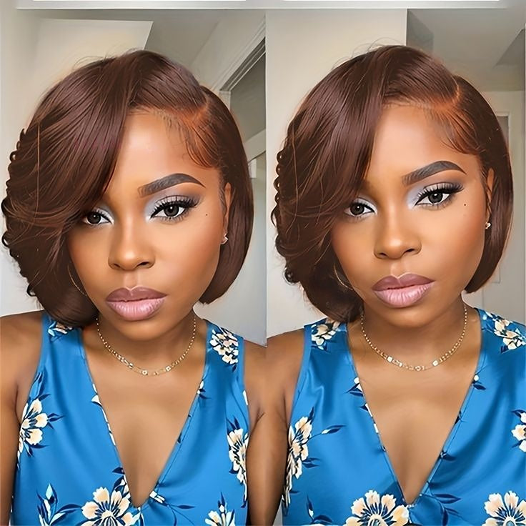 Elle Vane Realistic Lace Glueless Side Parted Bob Wig