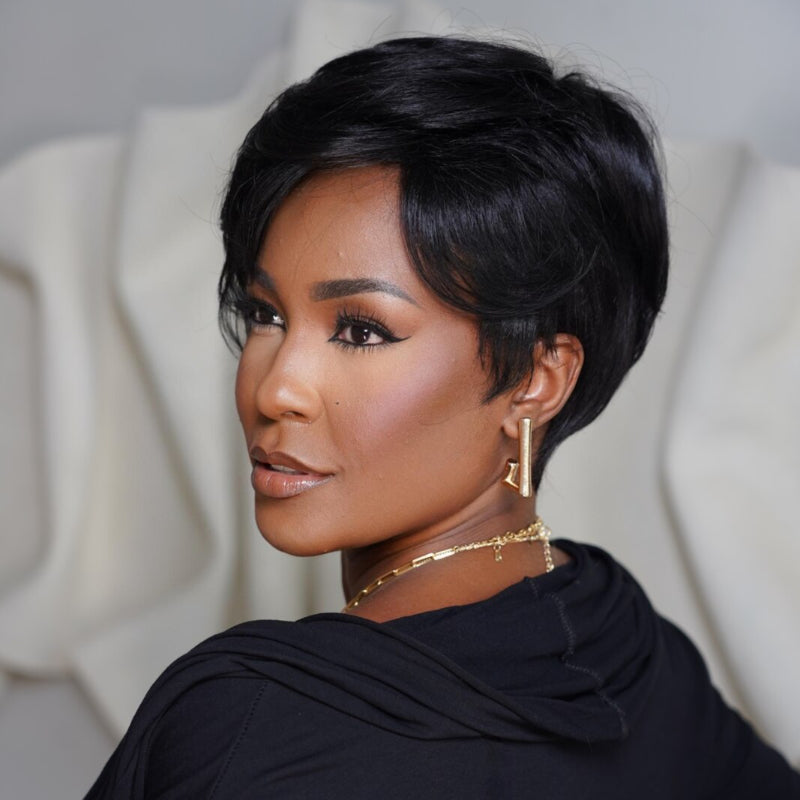 Short Pixie Cut Glueless Human Hair Wig