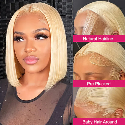 13x4 Lace Wig 613  Bob Wig Straight Human Hair Wigs