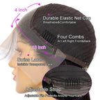 13x4 lace Brown Wig Human Hair Short Bob Wig Straight Hairstyle Colored Bob Wig