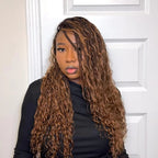 Elle Vane Full Lace Knotless Boho Curls Braided Invisi Drawstring Wig