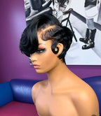 Elle Vane Natural Realistic Full Lace Side Parted Pixie Wig
