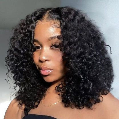 13x4 Lace Front Wig 180% Hair Density Curly Bob Wigs