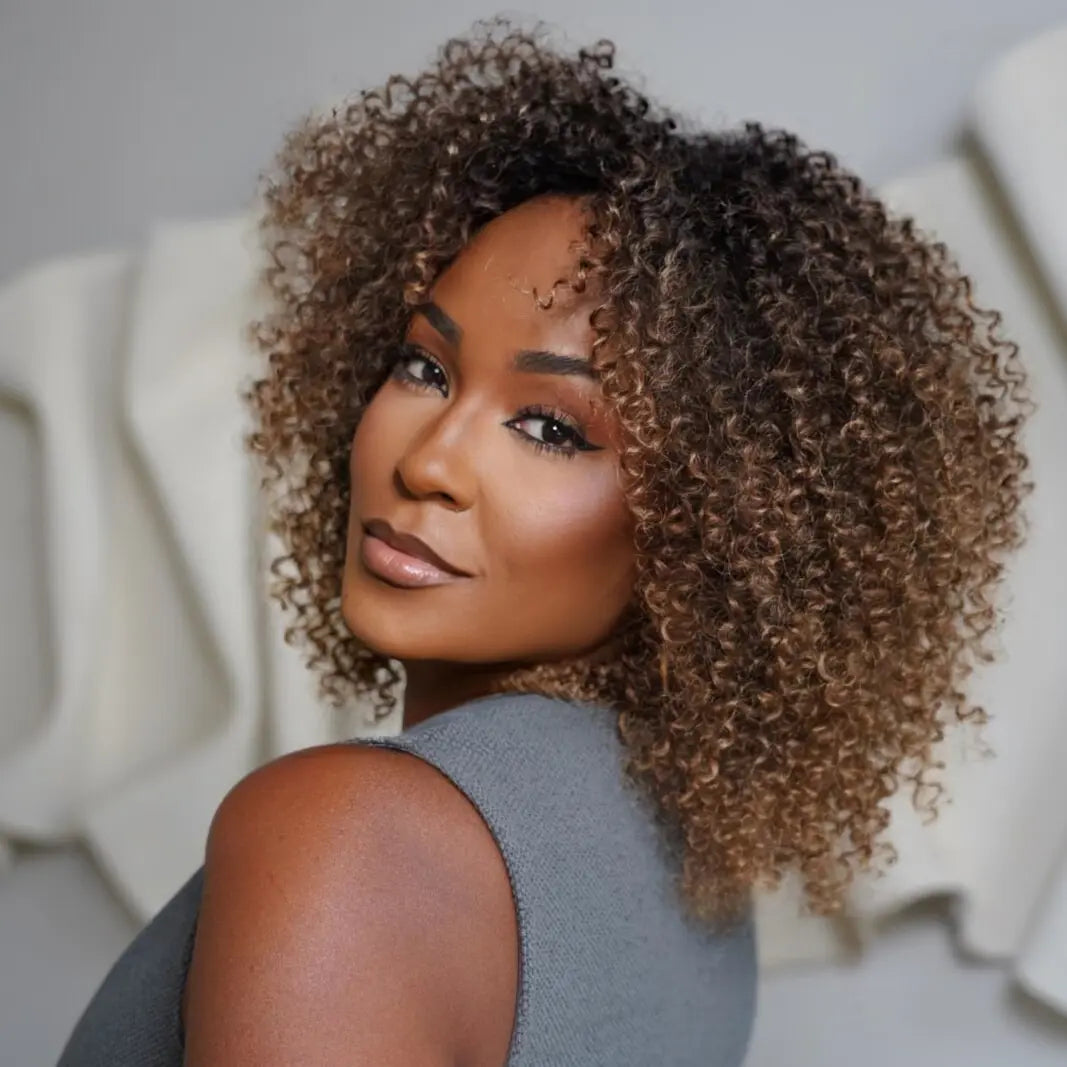 Elle Vane Gradient Dark Brown Glueless Curly Wig