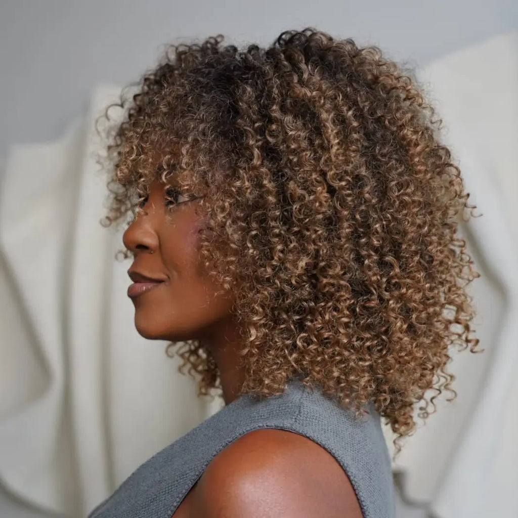 Elle Vane Gradient Dark Brown Glueless Curly Wig