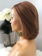 Elle Vane Gradient Brown Straight Bob 13x4 Lace Front Human Hair Wig