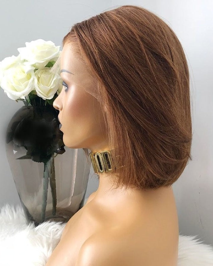 13x4 Lace Gradient Brown Straight Bob Wig