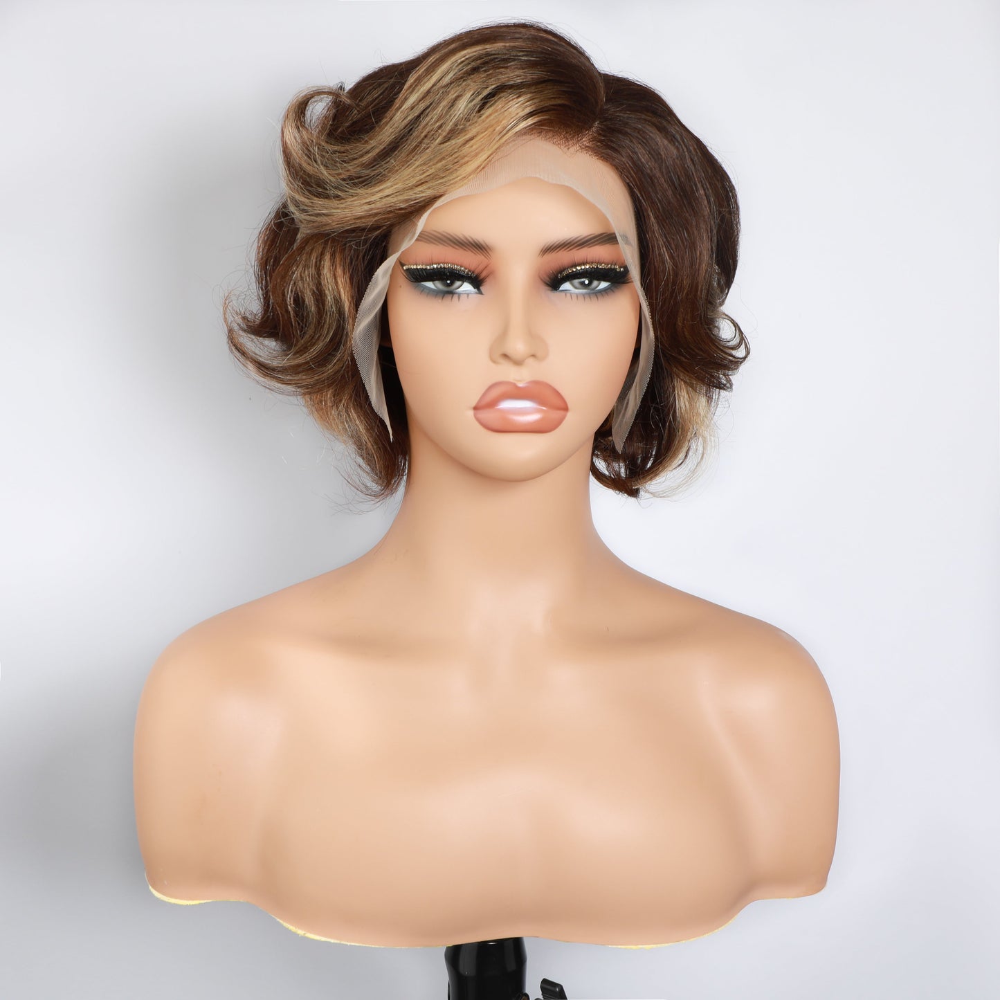 Short Pixie Wig Human Hair Short Wavy Hair 13x4 Bob Lace Front Wig