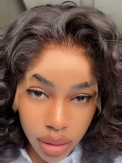 Elle Vane Natural Black 13x4 Lace Frontal Deep Wavy Curls Wig