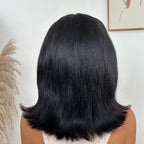 Elle Vane Sleek Layered Bob with Face-Framing Swoop Bangs Wig