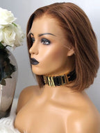 Elle Vane Gradient Brown Straight Bob 13x4 Lace Front Human Hair Wig