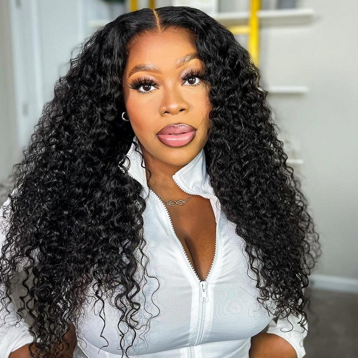 Deep Wave 5x5 Lace Closure Human Hair Wig Glueless Wig