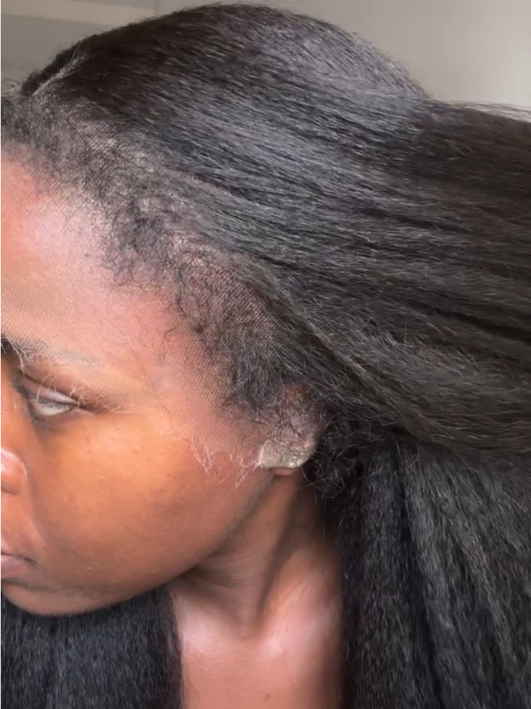 Elle Vane Kinky Edges Lace Front Kinky Straight Wig