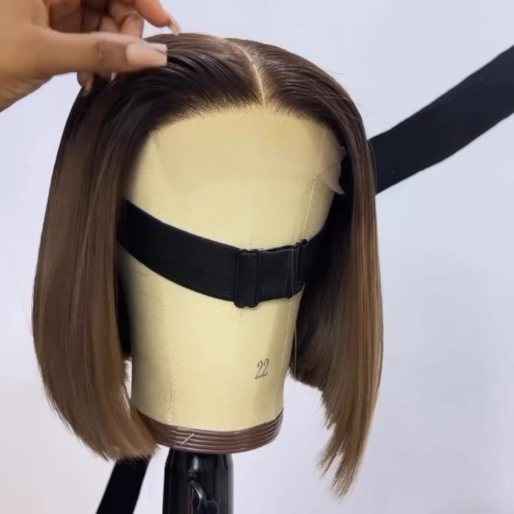 Elle Vane Glueless Ombre Blonde Highlight  Bob Wig