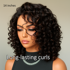 Elle Vane Short Wig Loose Curly Highlight Lace Frontal Human Hair Wig