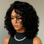 Elle Vane Short Wig Loose Curly Highlight Lace Frontal Human Hair Wig