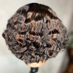 Elle Vane Kinky Edges 13x4 Lace Frontal Curly Bob Wig