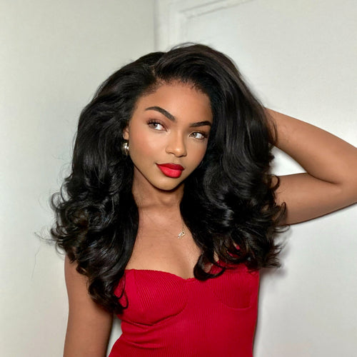 Elle Vane Side Part Wavy Kinky Edges 13x4 Lace Front Wig