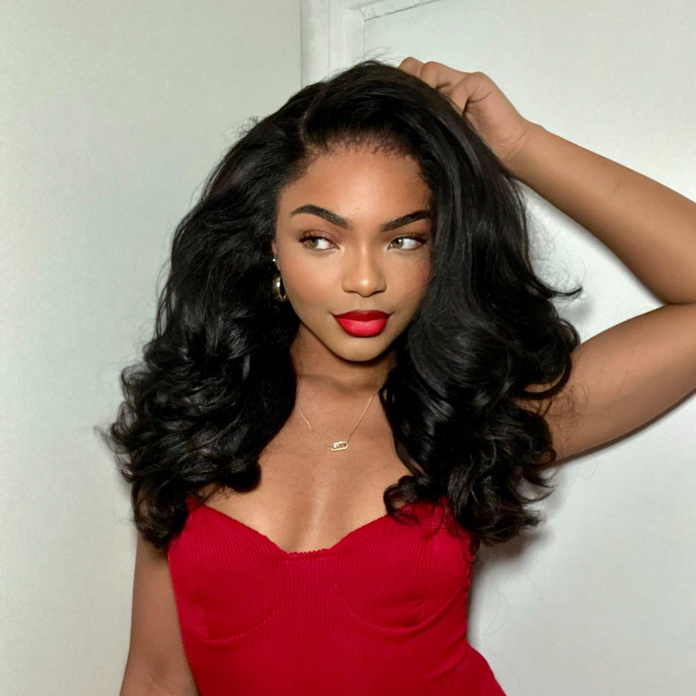 Elle Vane Side Part Wavy Kinky Edges 13x4 Lace Front Wig