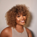 Elle Vane Put On & Go Ombre Bottom Brown Brazilian Curly Wig