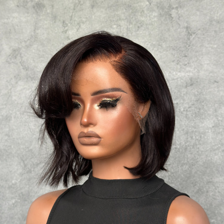 Elle Vane Natural Black Side Bangs Wig