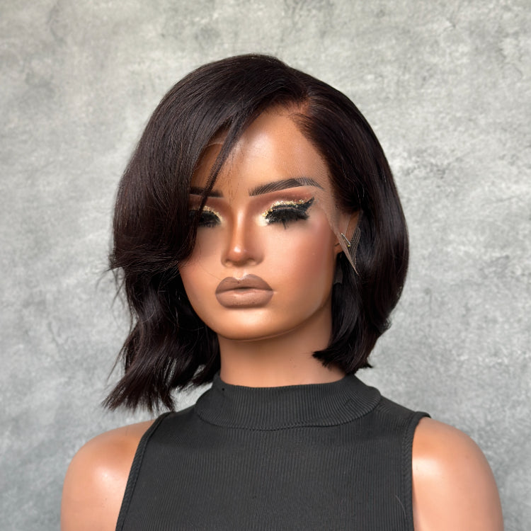 Elle Vane Natural Black Side Bangs Wig