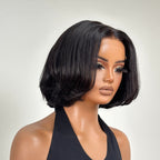 Elle Vane Glueless Middle-parted Black 5x5 Lace Bob Wig