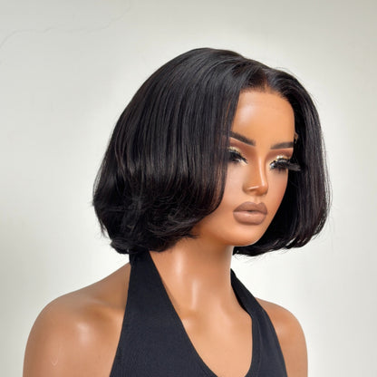 Elle Vane Glueless Middle-parted Black 5x5 Lace Bob Wig