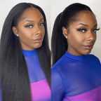 Elle Vane Kinky Straight Invisi-Drawstring Flexible Fit 360 Lace Front Wig