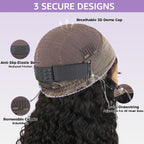 Elle Vane Kinky Straight Invisi-Drawstring Flexible Fit 360 Lace Front Wig