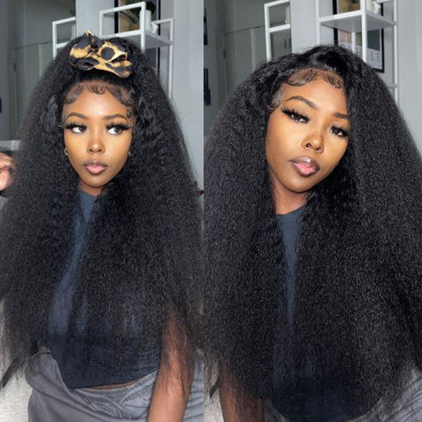 Elle Vane Kinky Straight Invisi-Drawstring Flexible Fit 360 Lace Front Wig