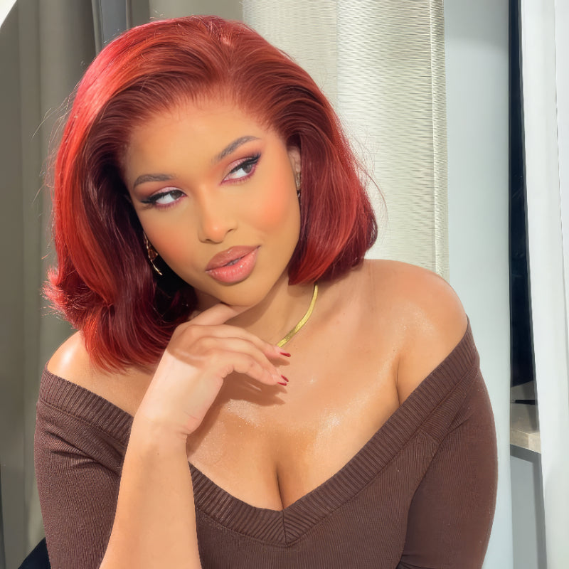Reddish Brown 13x4 Lace Bob Wig