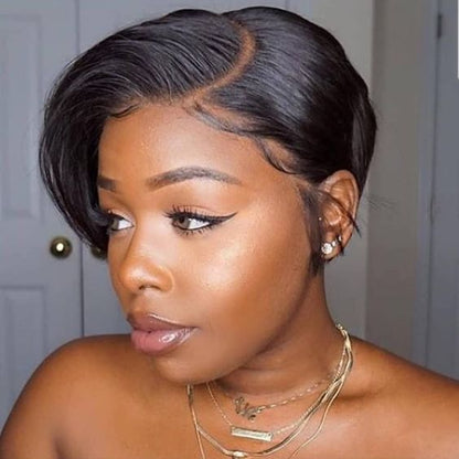 Short Pixie Side Part 13*4 Lace Front Wig