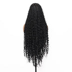 Elle Vane Full Lace Knotless Boho Curls Braided Invisi Drawstring Wig