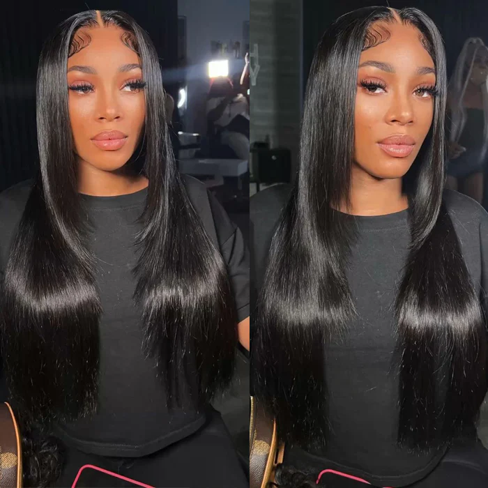 Glueless Layered Cut Reddish Brown 5x5/13x4 Lace Front Wig Stylish Layered Straight Wigs