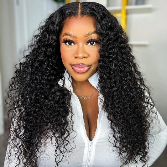 Deep Wave 5x5 Lace Closure Human Hair Wig Glueless Wig