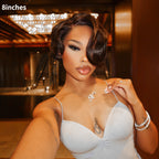 Elle Vane Brown Highlight Boss Lady 13x4 Lace Bob Wig