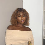 Elle Vane Put On & Go Ombre Bottom Brown Brazilian Curly Wig