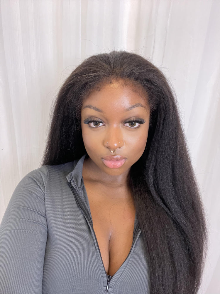 Elle Vane Kinky Edges Lace Front Kinky Straight Wig